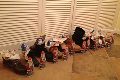 Der Nikolaus kommt auch in die Internatsfamilie